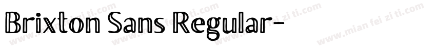 Brixton Sans Regular字体转换